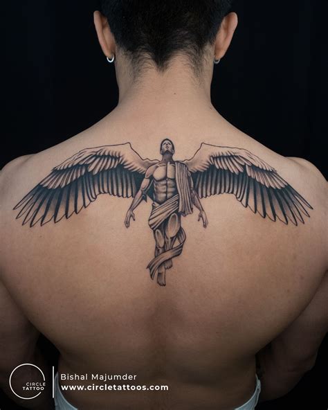 angel back tattoo|best angel tattoos gallery.